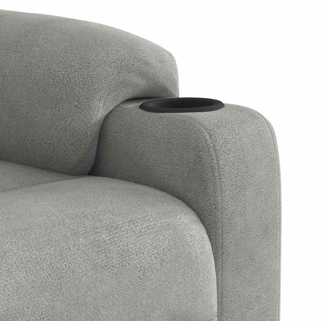 Fauteuil inclinable gris clair tissu microfibre