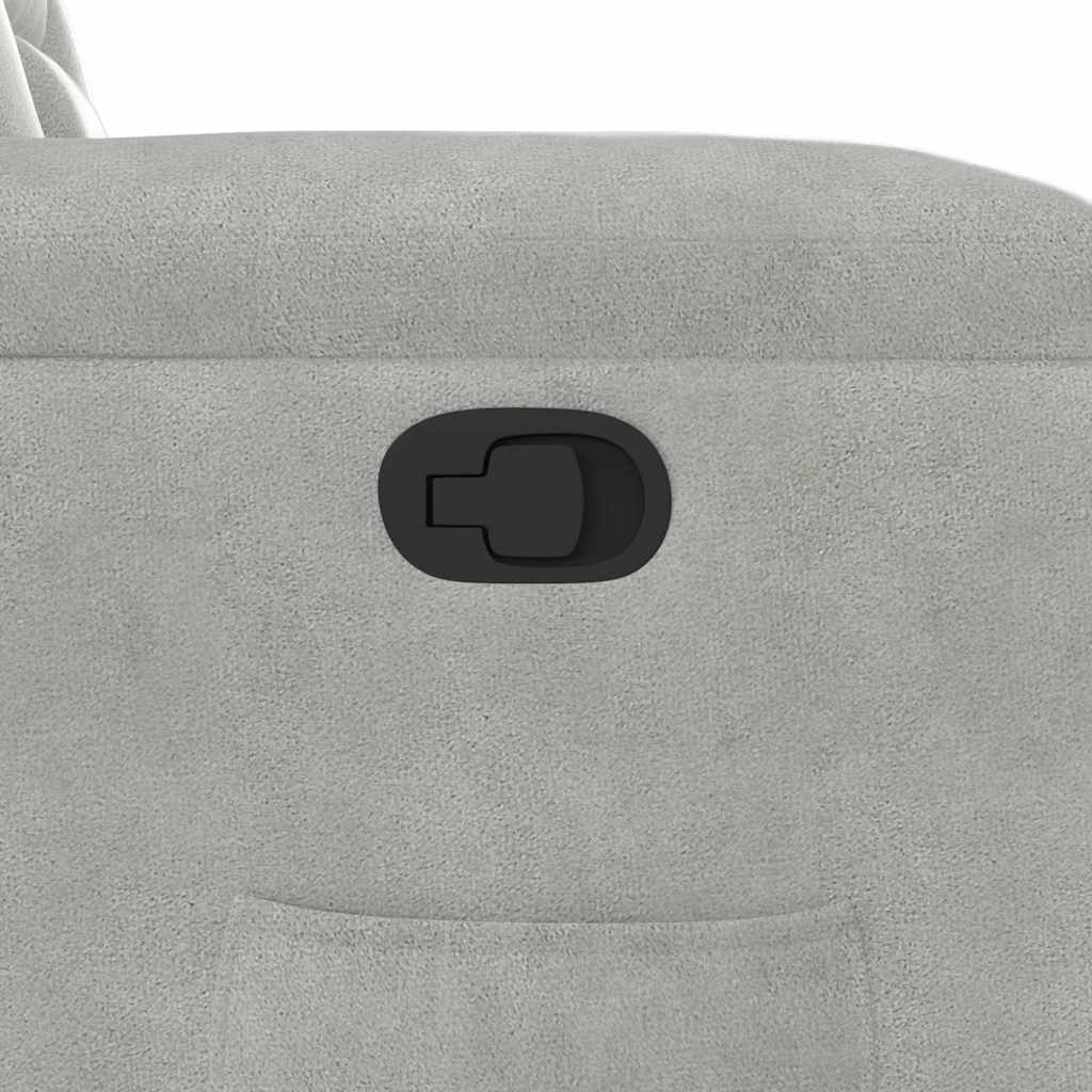 Fauteuil inclinable gris clair tissu microfibre