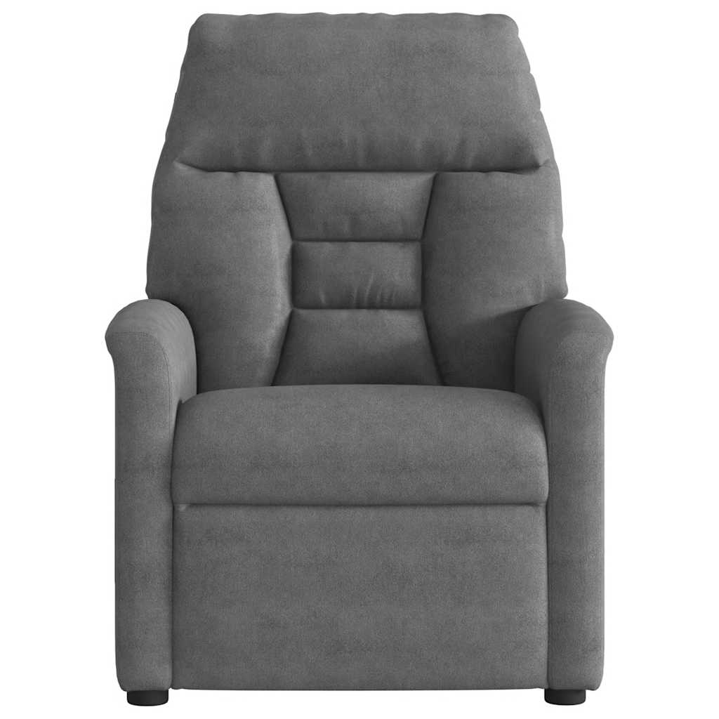 Fauteuil inclinable gris foncé tissu microfibre - XIOS