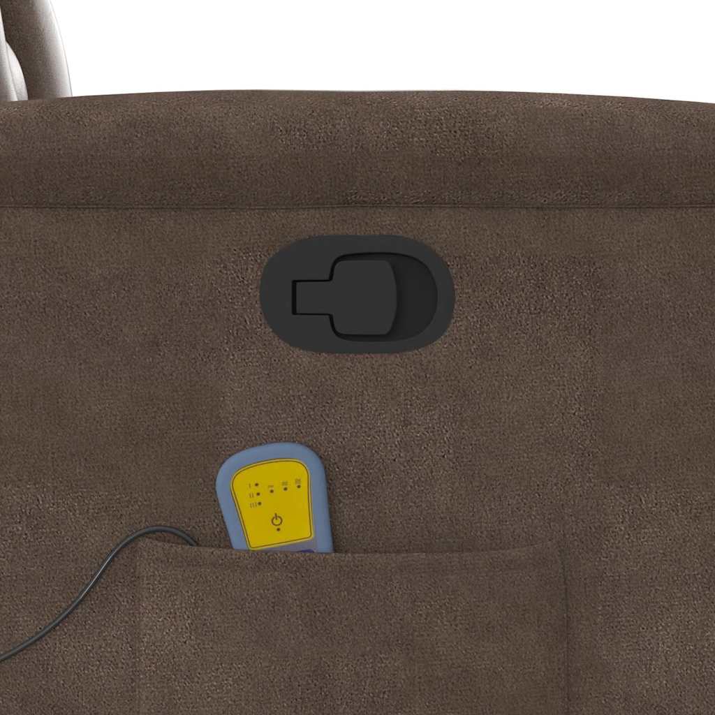 Fauteuil inclinable de massage marron tissu microfibre - XIOS