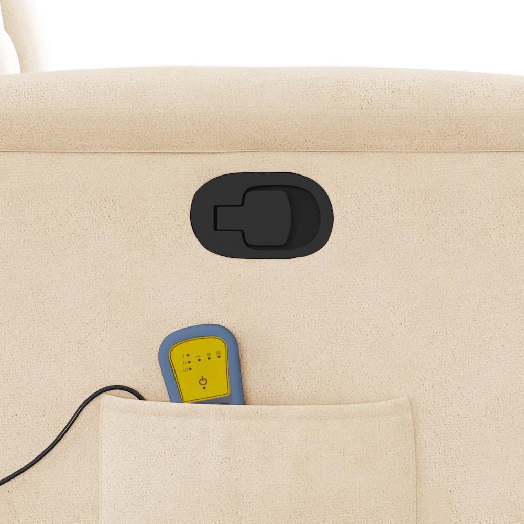 Fauteuil inclinable de massage beige tissu microfibre - XIOS