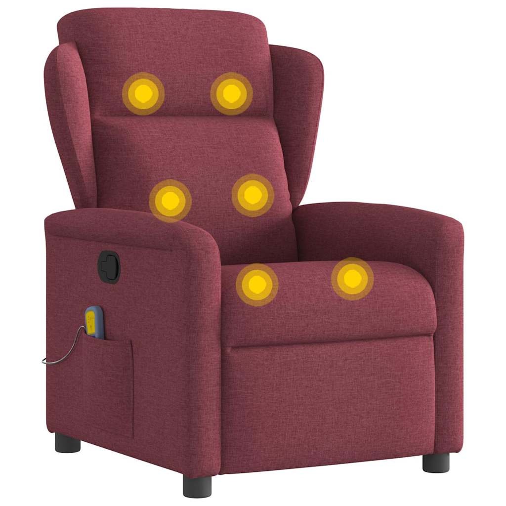 Fauteuil de massage inclinable Rouge bordeaux Tissu - XIOS