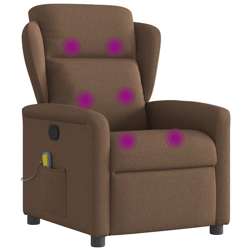 Fauteuil de massage inclinable Marron Tissu - XIOS