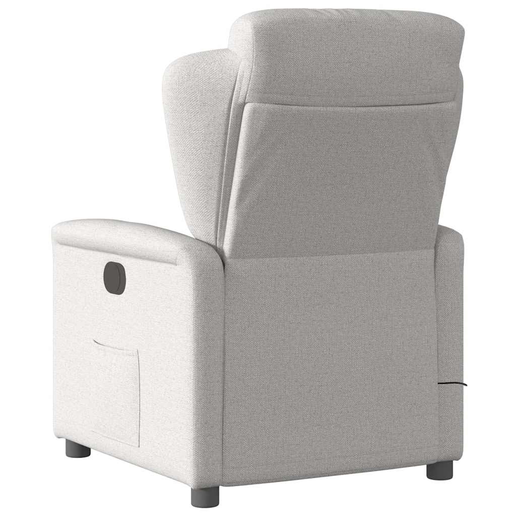 Fauteuil de massage inclinable gris nuage tissu - XIOS