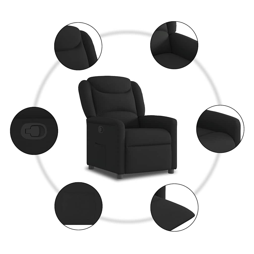 Fauteuil inclinable Noir Tissu - XIOS
