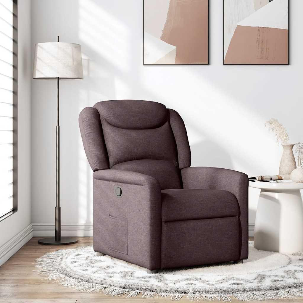 Fauteuil inclinable Marron foncé Tissu - XIOS