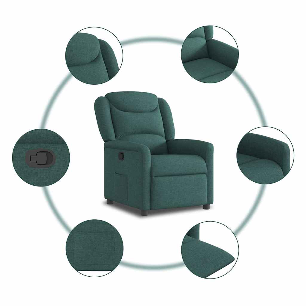Fauteuil inclinable Vert foncé Tissu - XIOS