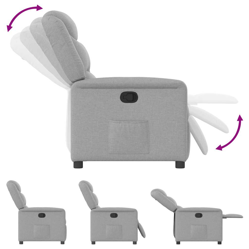Fauteuil inclinable gris nuage tissu - XIOS