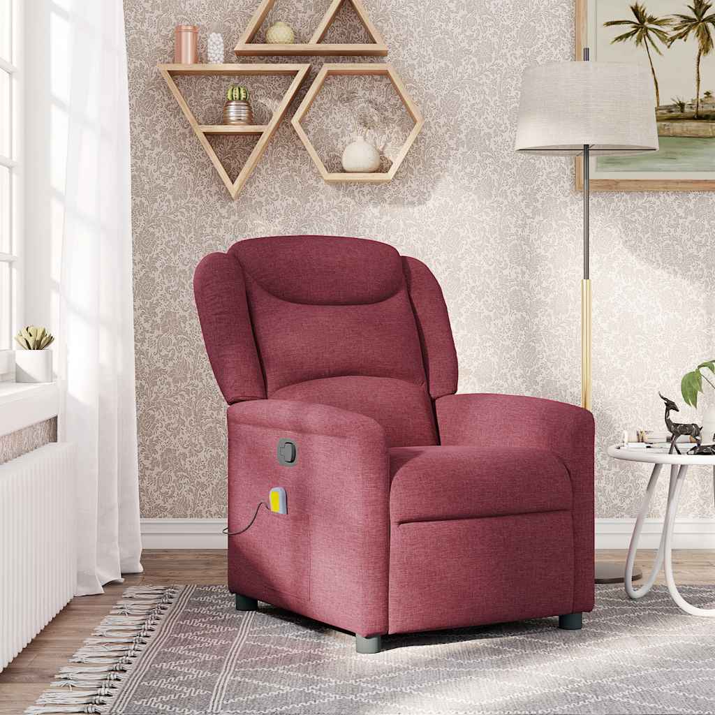 Fauteuil de massage inclinable Rouge bordeaux Tissu - XIOS
