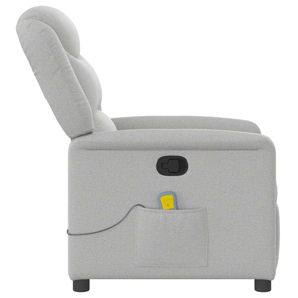 Fauteuil de massage inclinable gris nuage tissu - XIOS