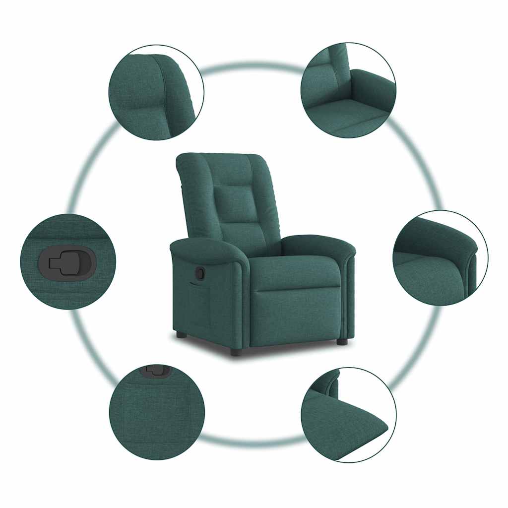 Fauteuil inclinable Vert foncé Tissu - XIOS