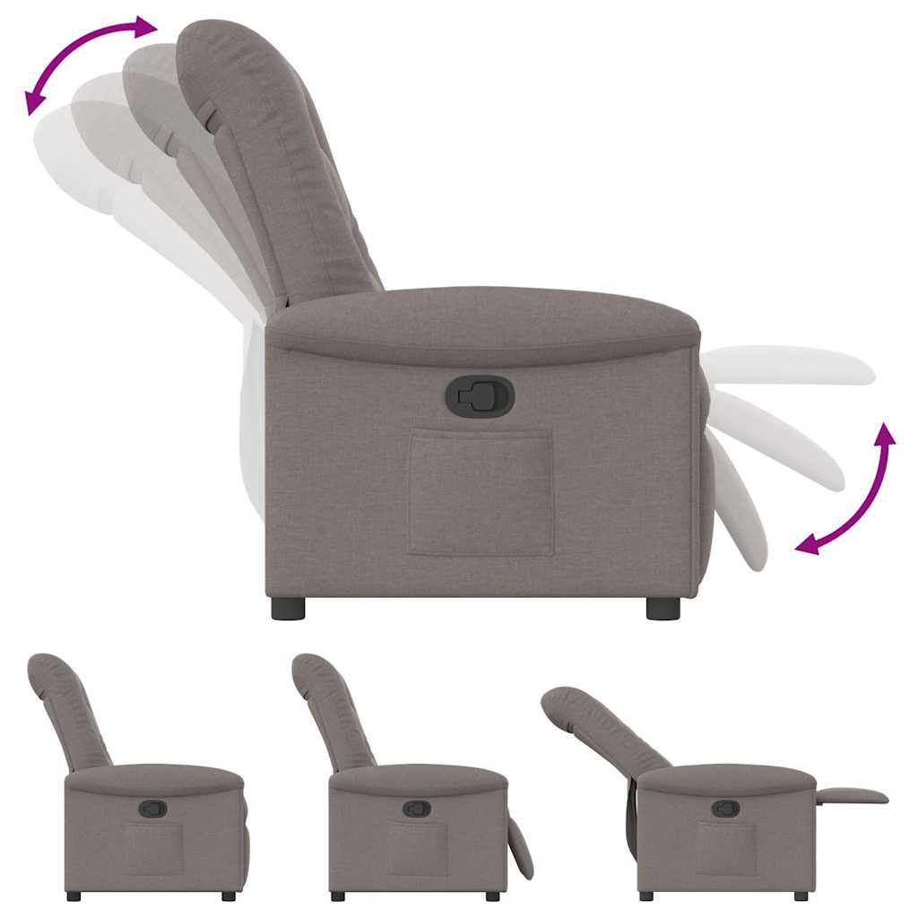 Fauteuil inclinable Taupe Tissu - XIOS