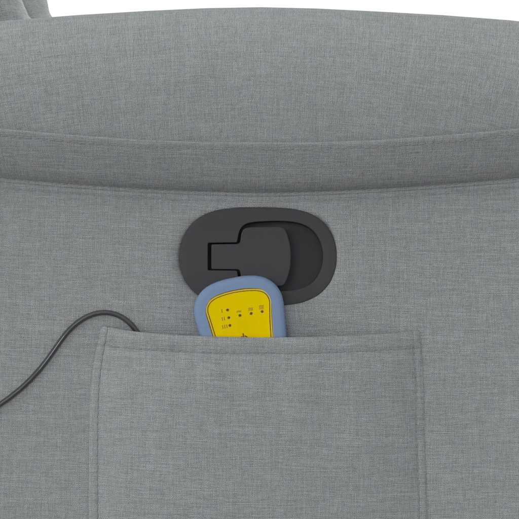 Fauteuil de massage inclinable Gris clair Tissu - XIOS