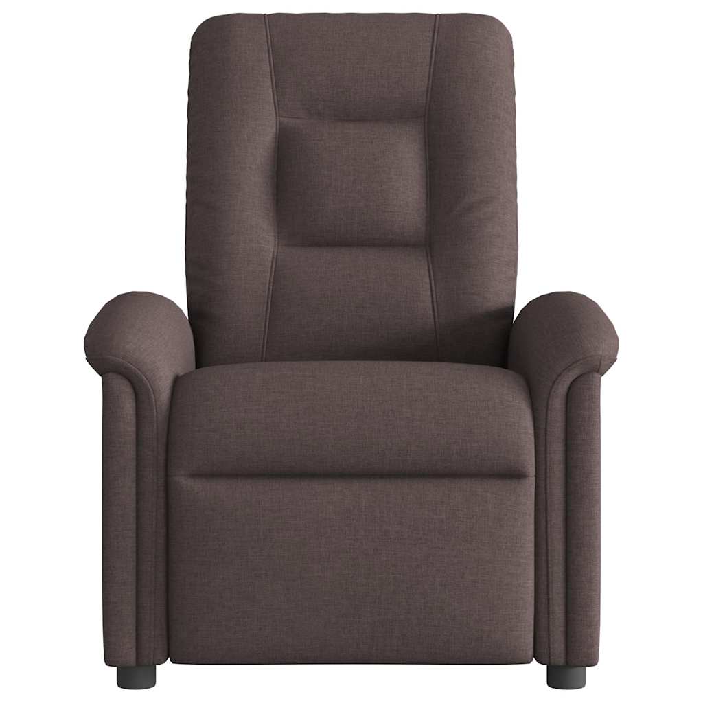 Fauteuil de massage inclinable Marron foncé Tissu - XIOS