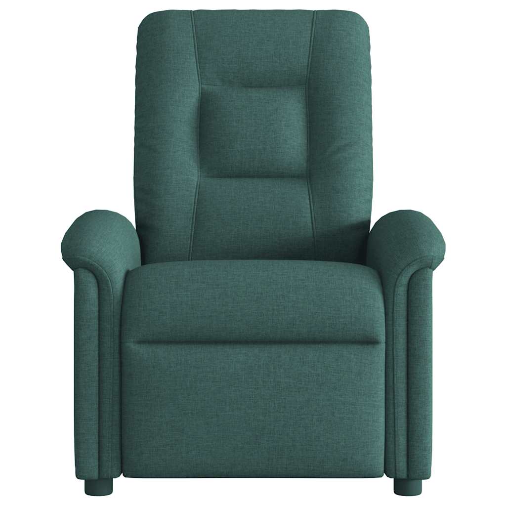 Fauteuil de massage inclinable Vert foncé Tissu