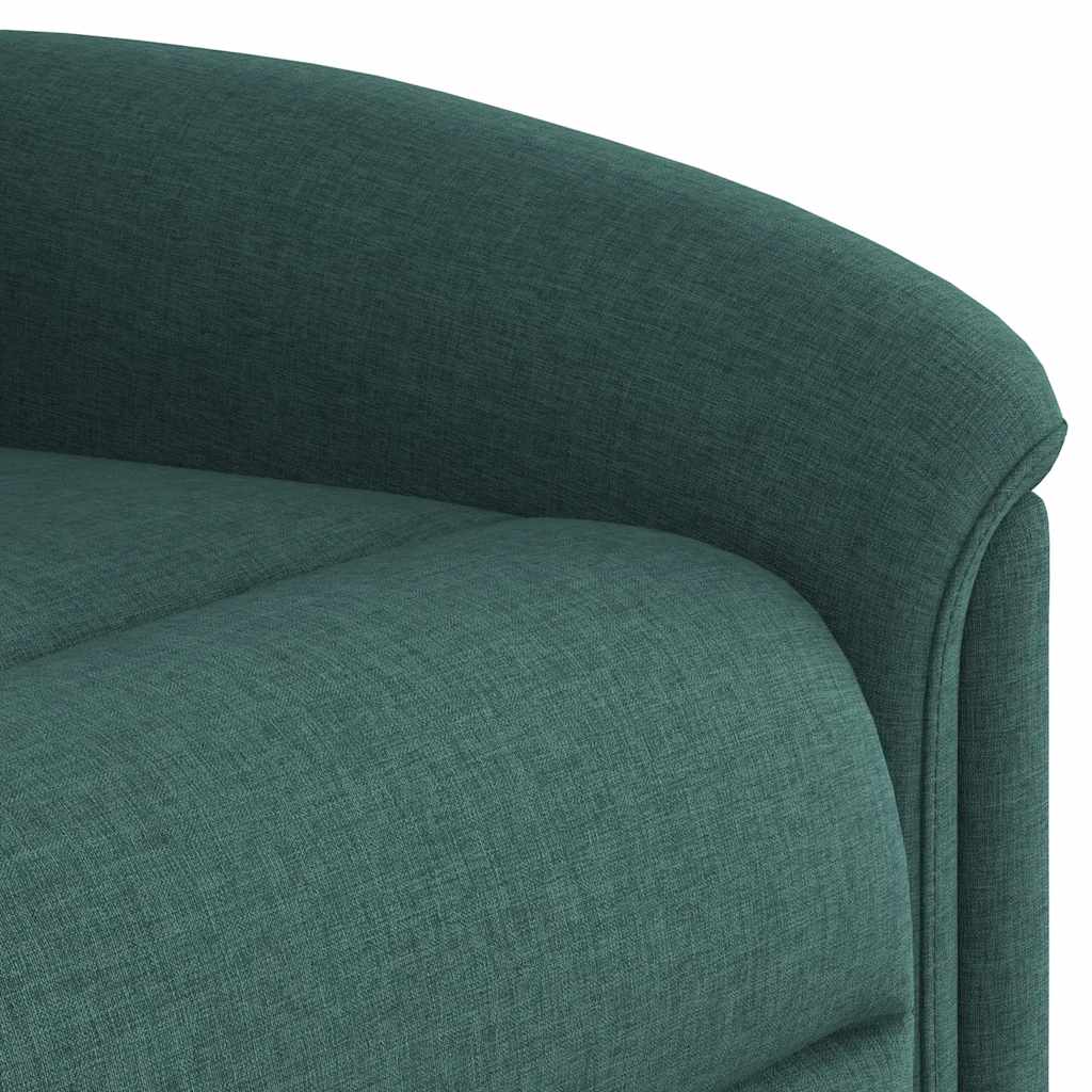 Fauteuil de massage inclinable Vert foncé Tissu