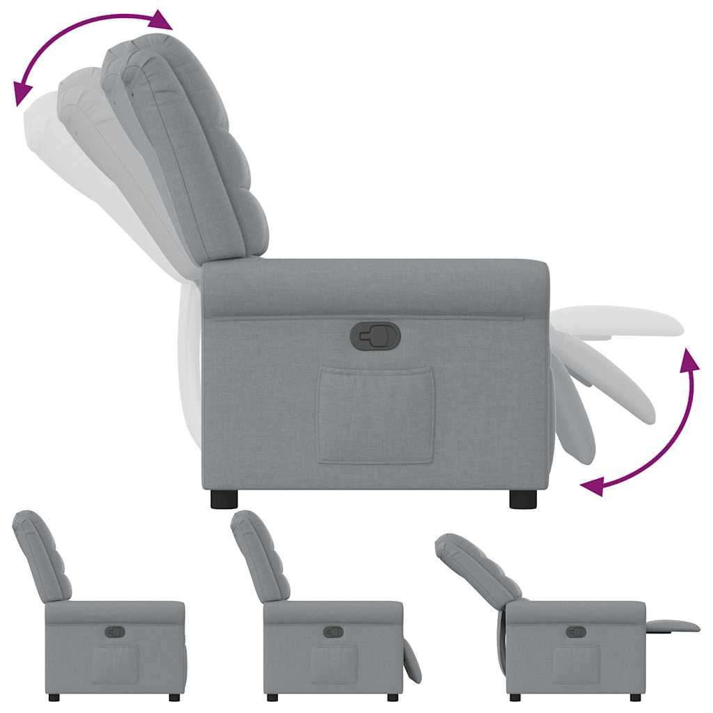 Fauteuil inclinable Gris clair Tissu - XIOS