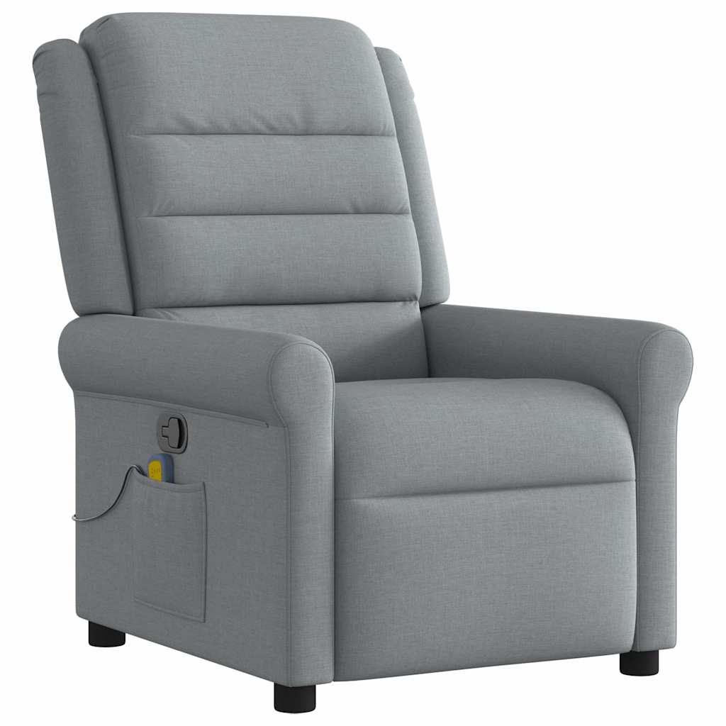 Fauteuil de massage inclinable Gris clair Tissu - XIOS