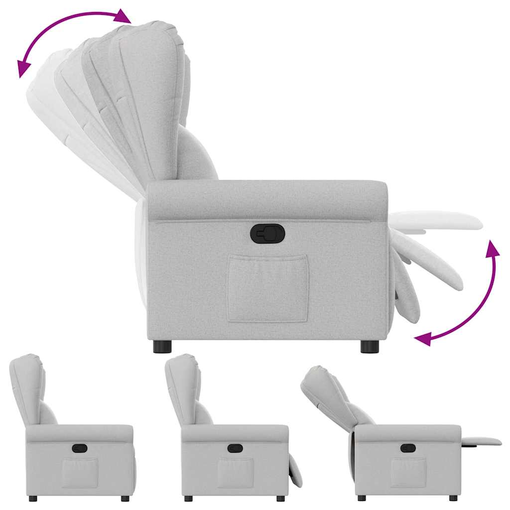 Fauteuil inclinable gris nuage tissu - XIOS