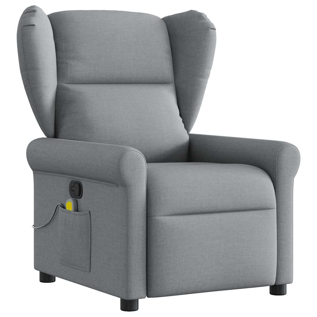 Fauteuil de massage inclinable Gris clair Tissu - XIOS