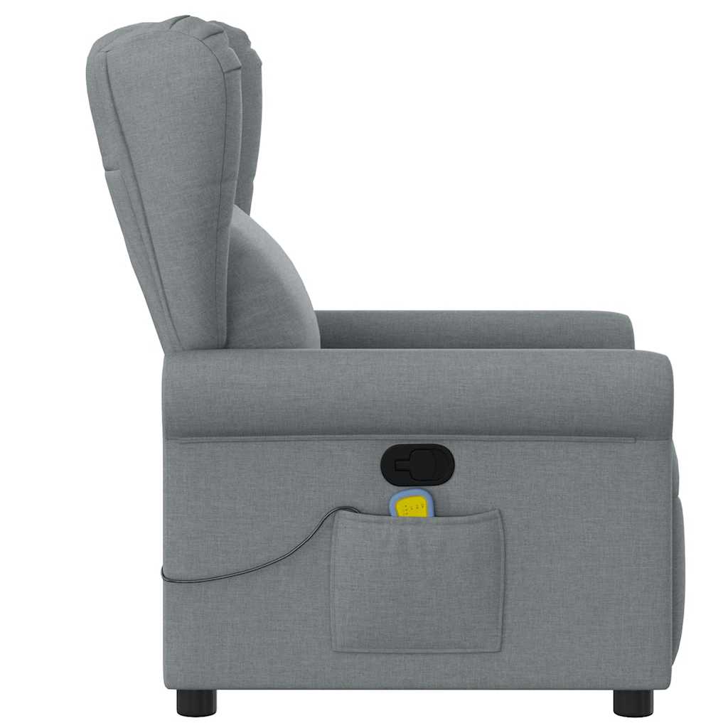 Fauteuil de massage inclinable Gris clair Tissu - XIOS