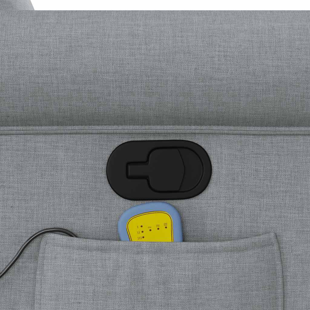 Fauteuil de massage inclinable Gris clair Tissu - XIOS