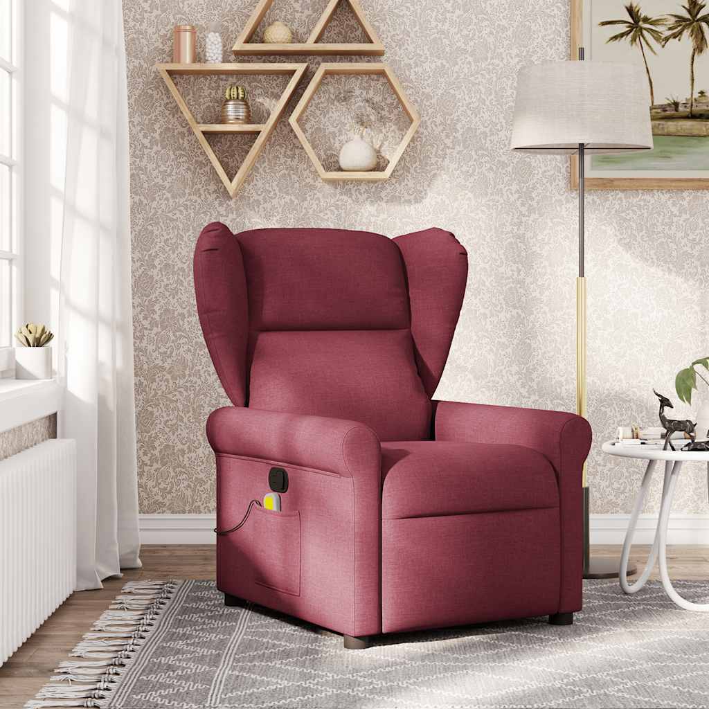 Fauteuil de massage inclinable Rouge bordeaux Tissu - XIOS