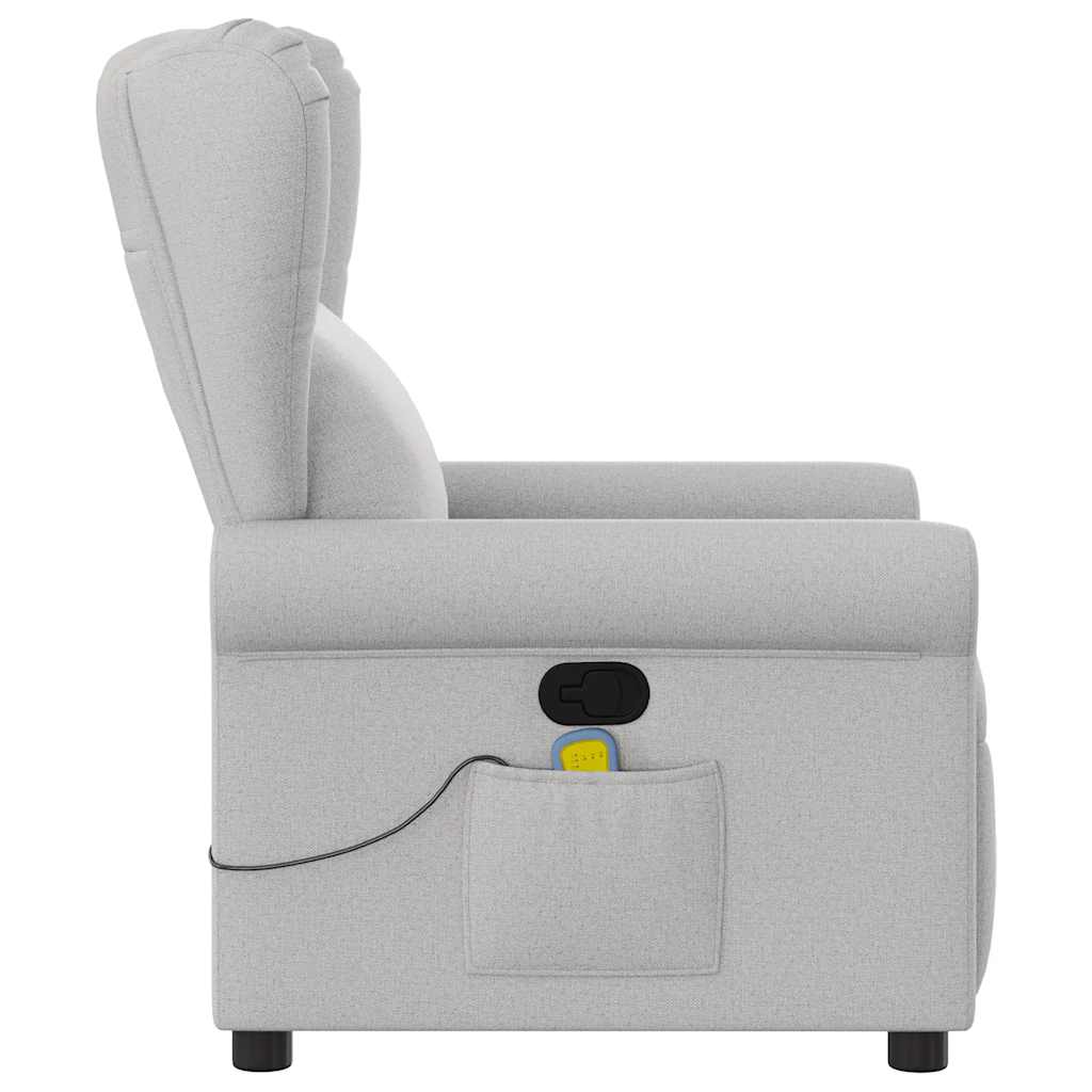 Fauteuil de massage inclinable gris nuage tissu - XIOS