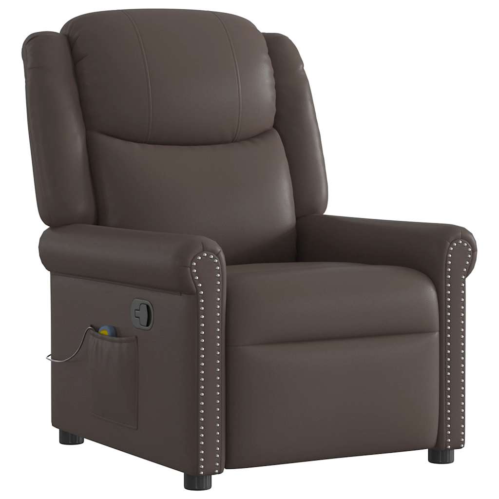 Fauteuil de massage Marron Similicuir brillant - XIOS