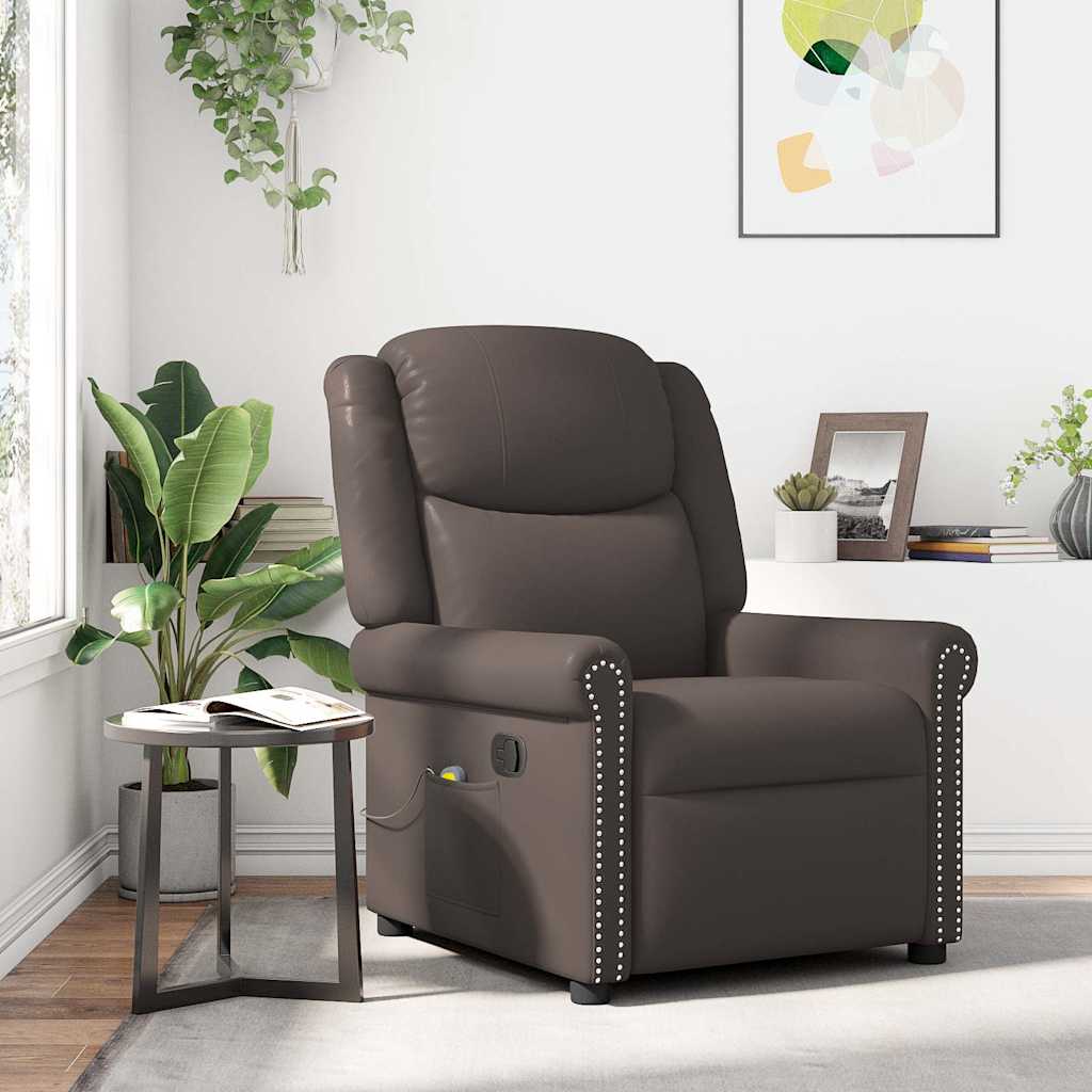 Fauteuil de massage Marron Similicuir brillant - XIOS