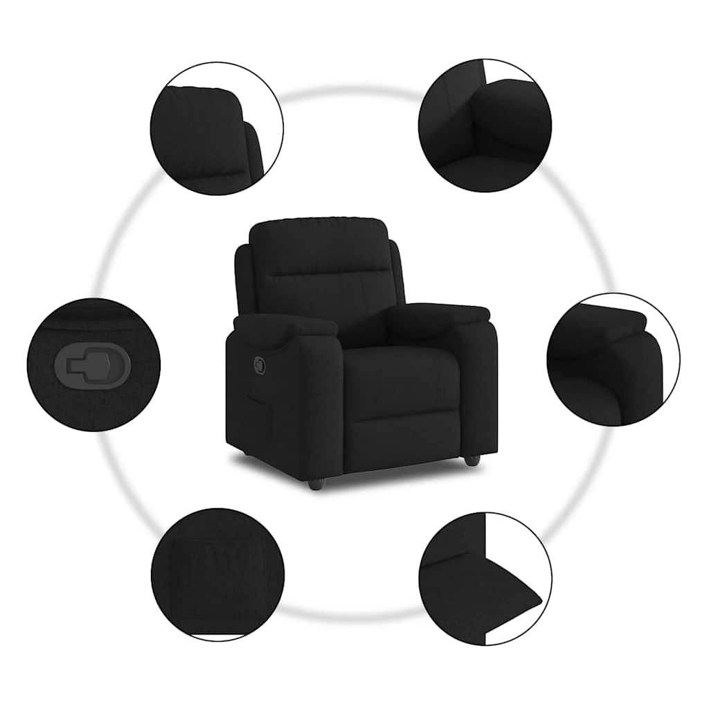 Fauteuil inclinable Noir Tissu - XIOS
