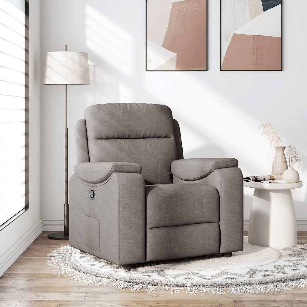Fauteuil inclinable Taupe Tissu - XIOS