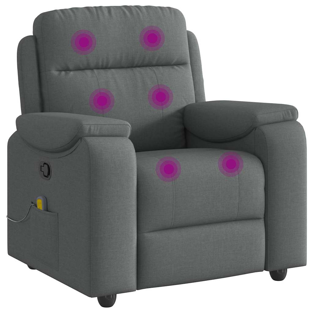 Fauteuil de massage inclinable Gris foncé Tissu - XIOS