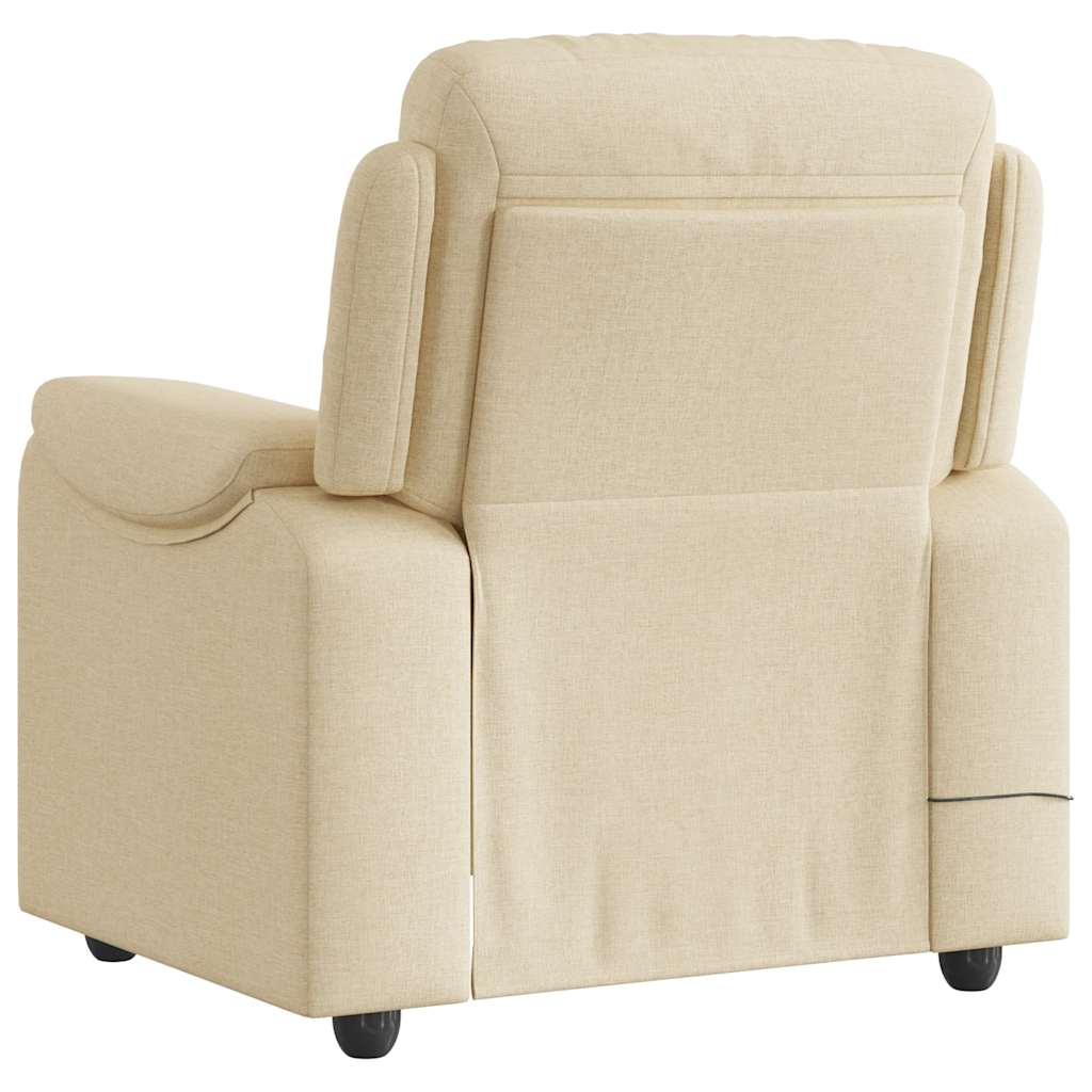 Fauteuil de massage inclinable Crème Tissu - XIOS