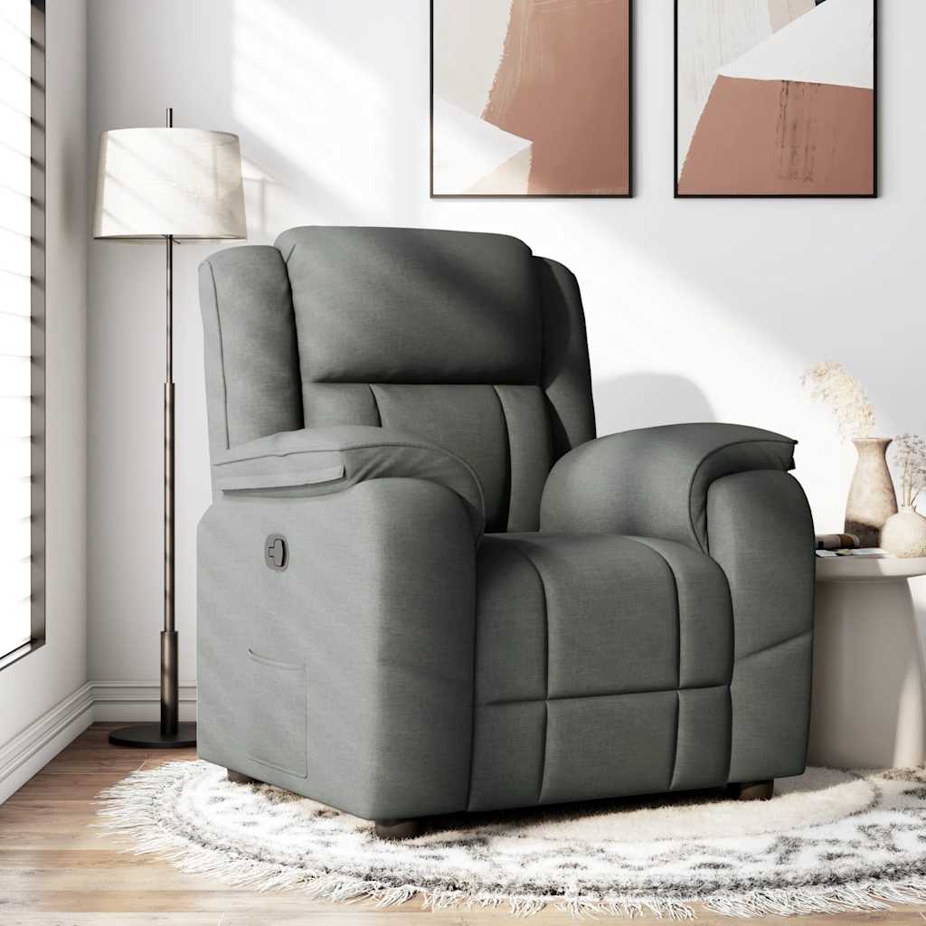 Fauteuil inclinable Gris foncé Tissu - XIOS