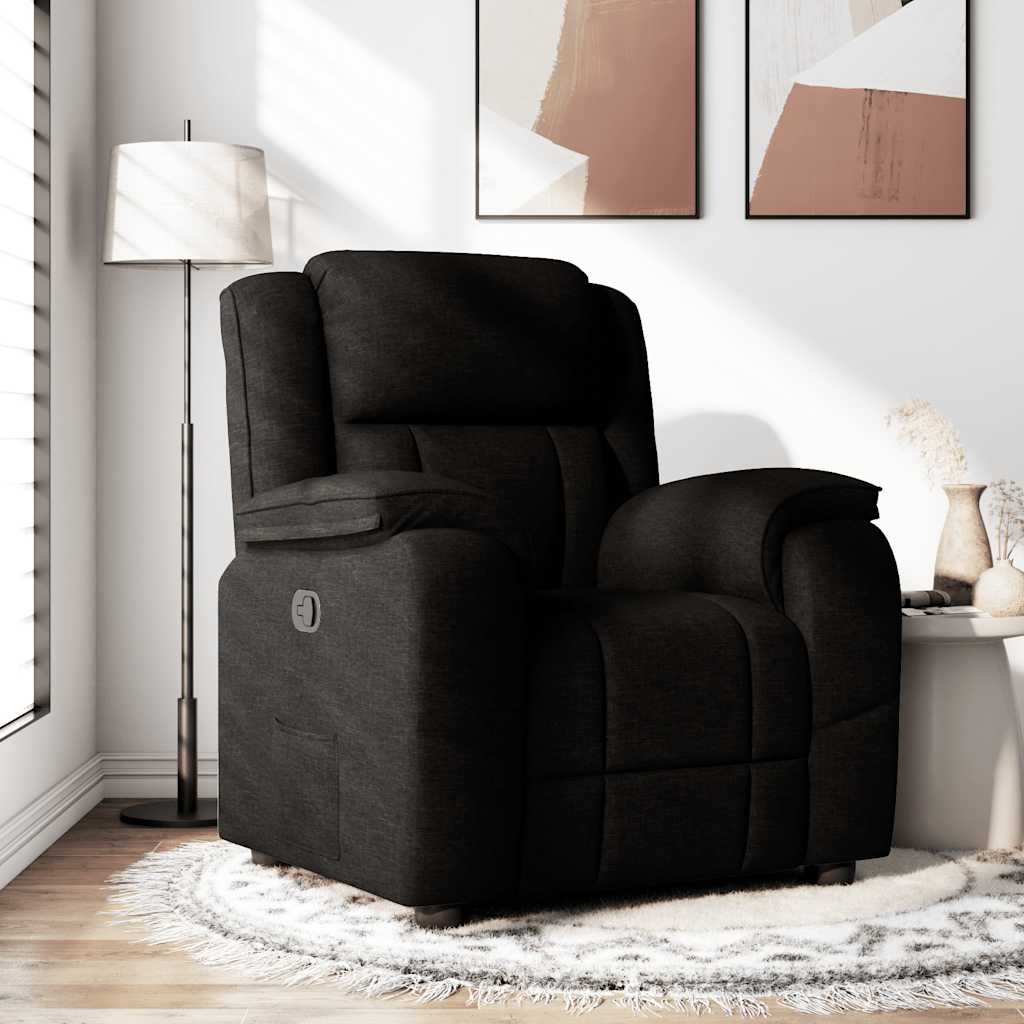 Fauteuil inclinable Noir Tissu