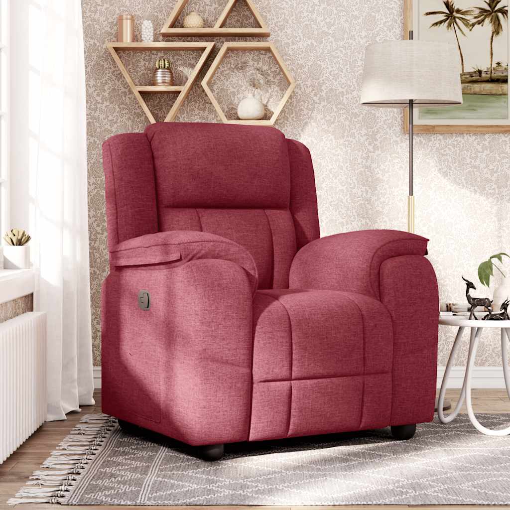 Fauteuil inclinable Rouge bordeaux Tissu - XIOS