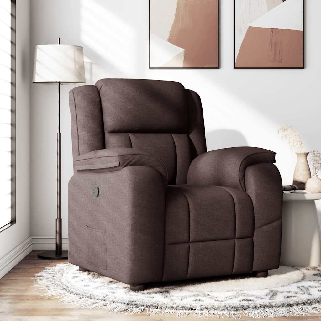 Fauteuil inclinable Marron foncé Tissu - XIOS