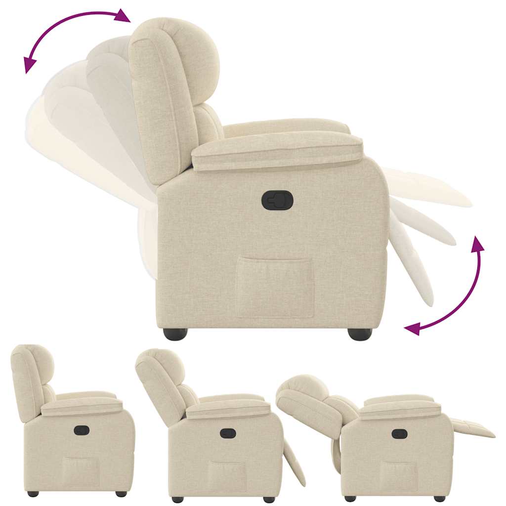 Fauteuil inclinable Crème Tissu - XIOS