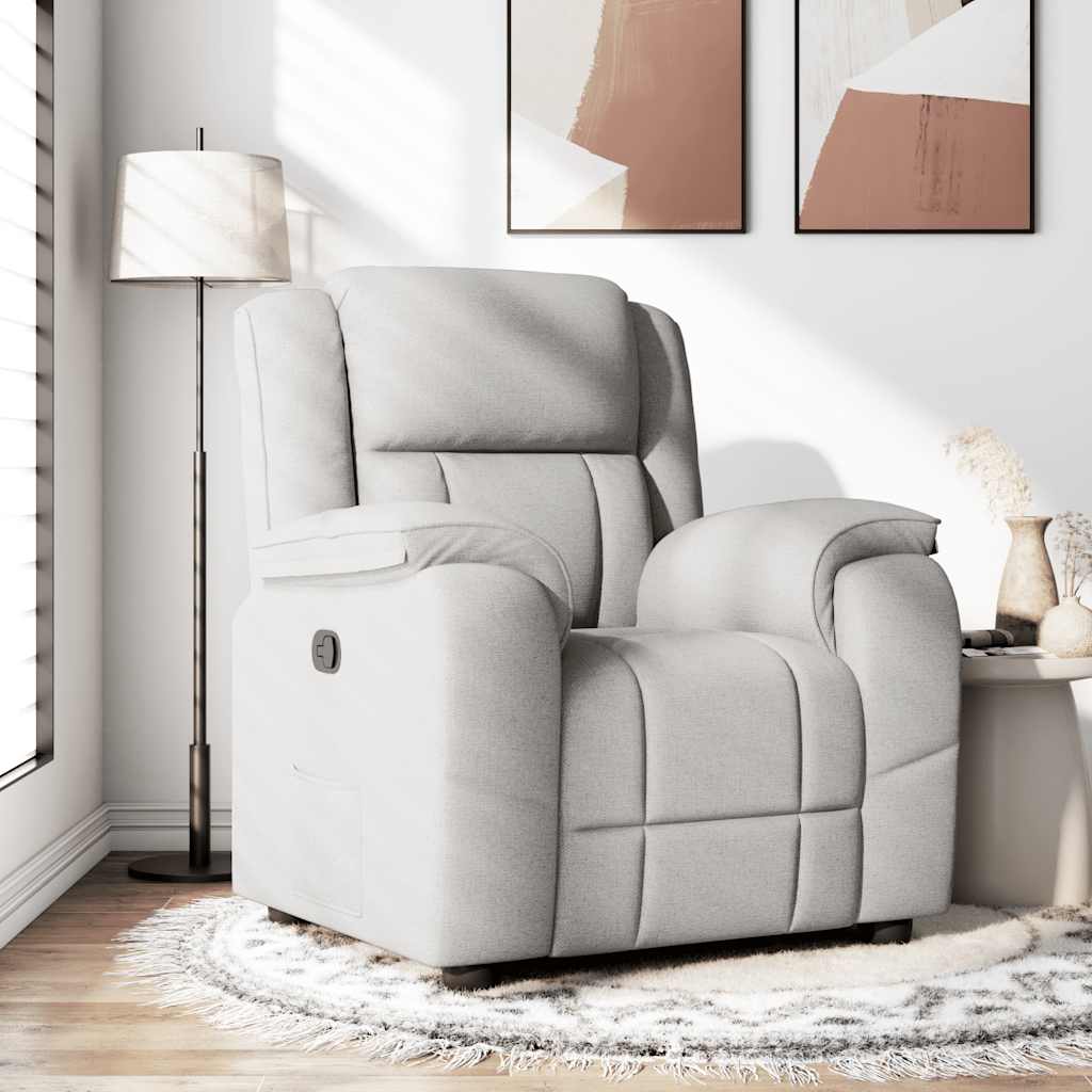 Fauteuil inclinable gris nuage tissu - XIOS