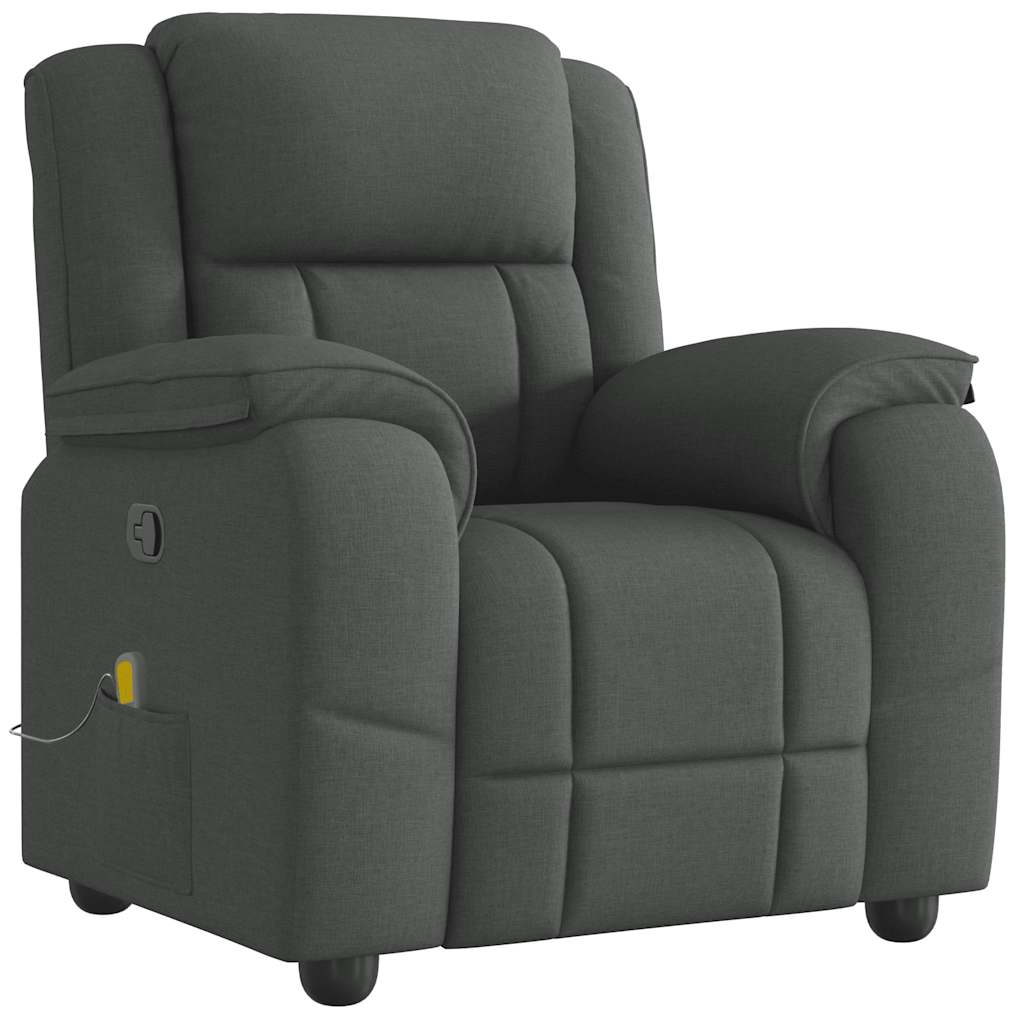 Fauteuil de massage inclinable Gris foncé Tissu - XIOS