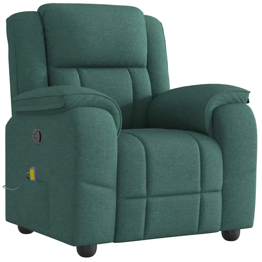 Fauteuil de massage inclinable Vert foncé Tissu - XIOS