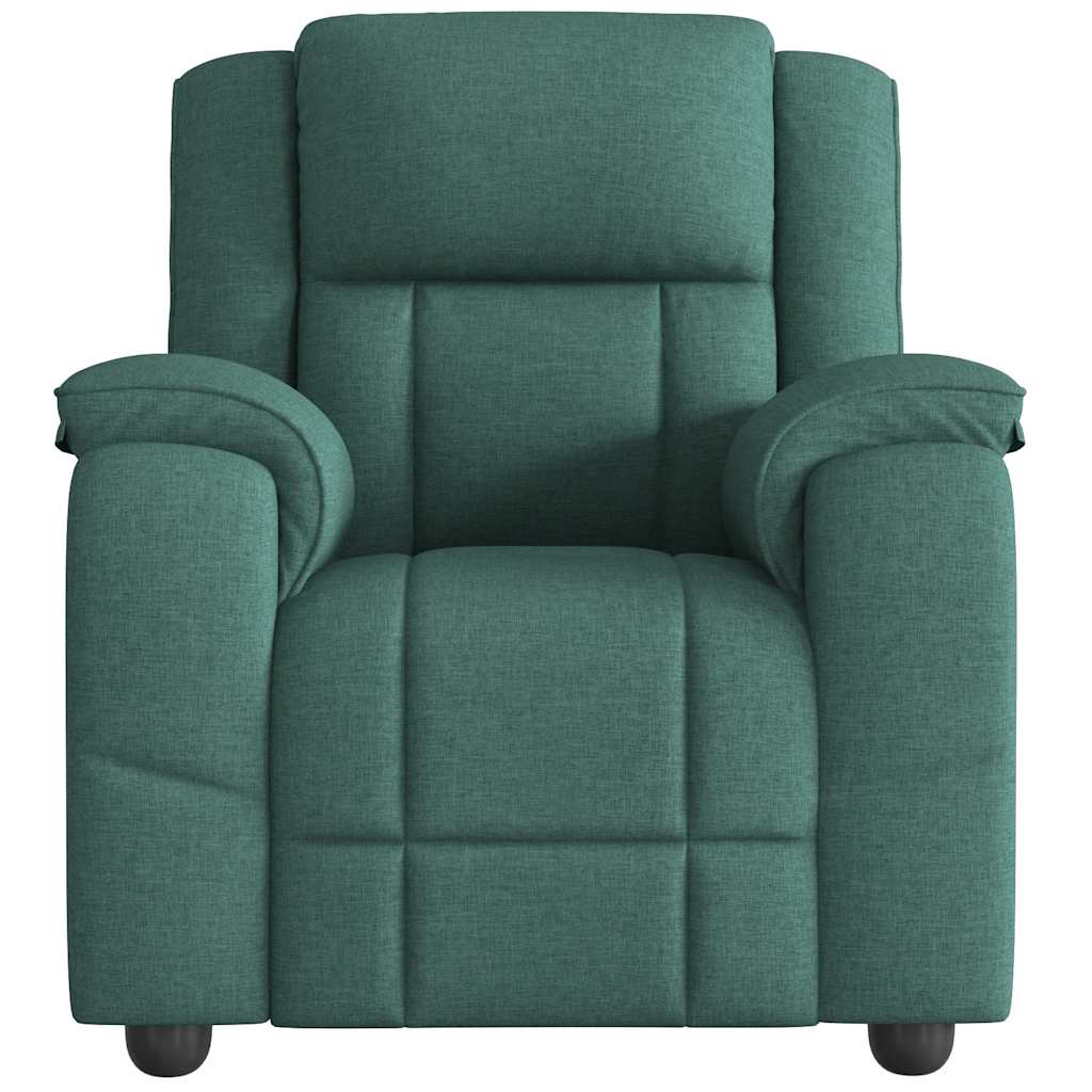 Fauteuil de massage inclinable Vert foncé Tissu