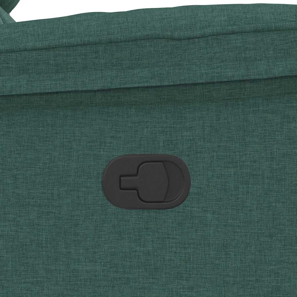 Fauteuil de massage inclinable Vert foncé Tissu