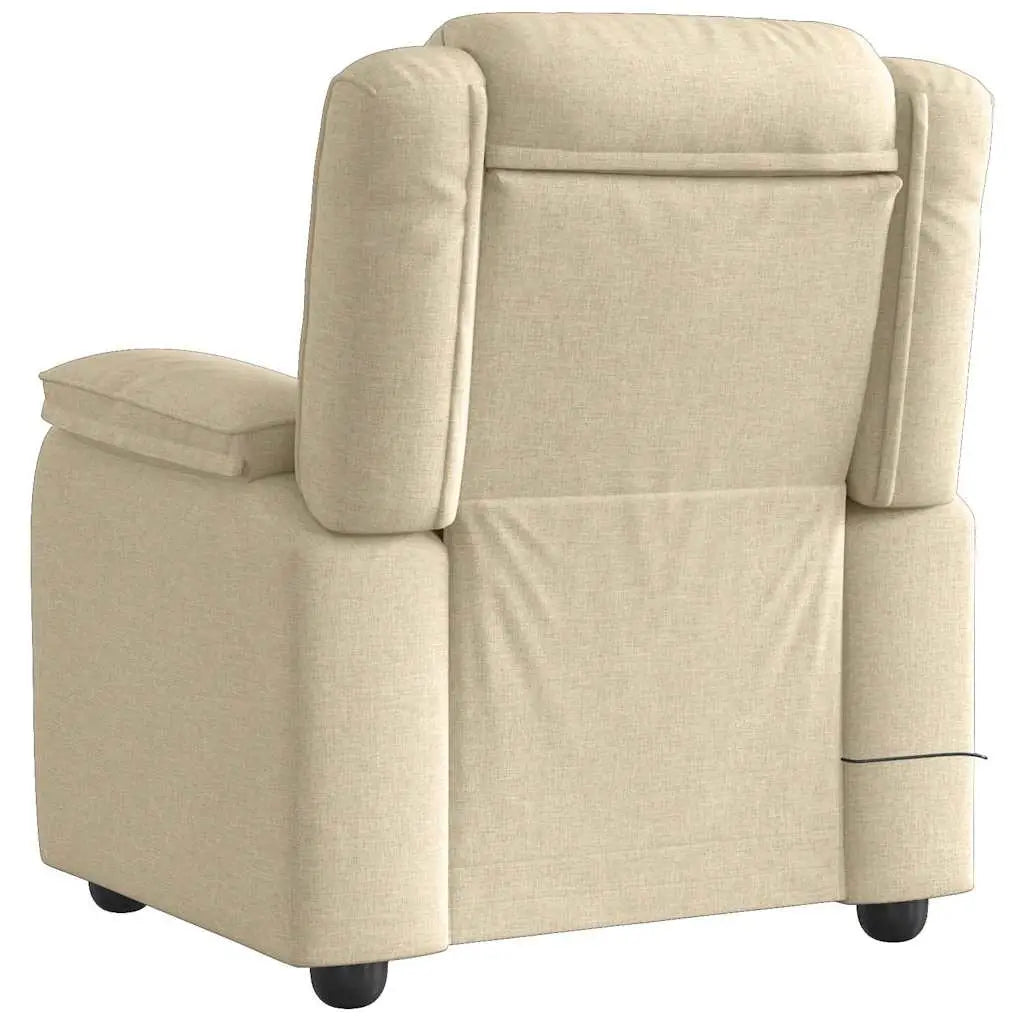 Fauteuil de massage inclinable Crème Tissu - XIOS