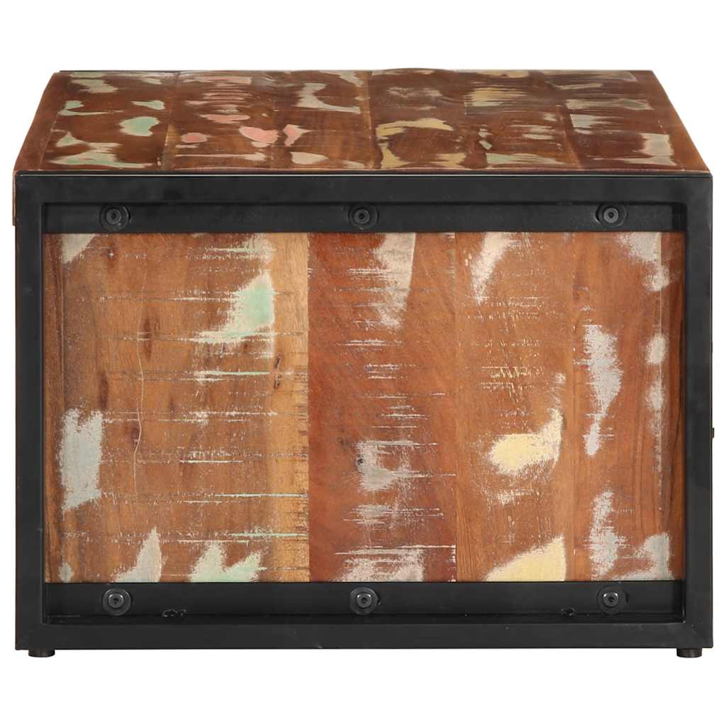 Table basse multicolore 90x50x36 cm bois de récupération massif - XIOS