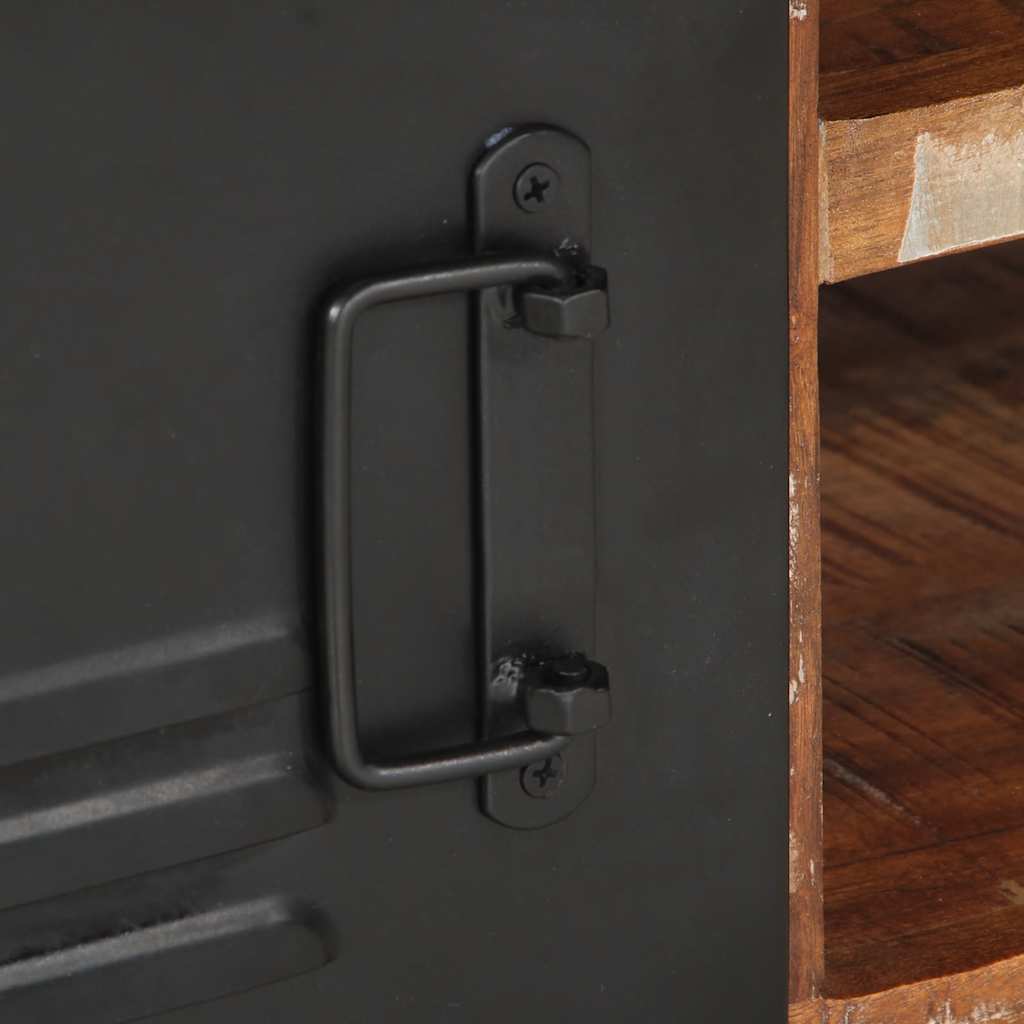 Table basse multicolore 90x50x36 cm bois de récupération massif - XIOS