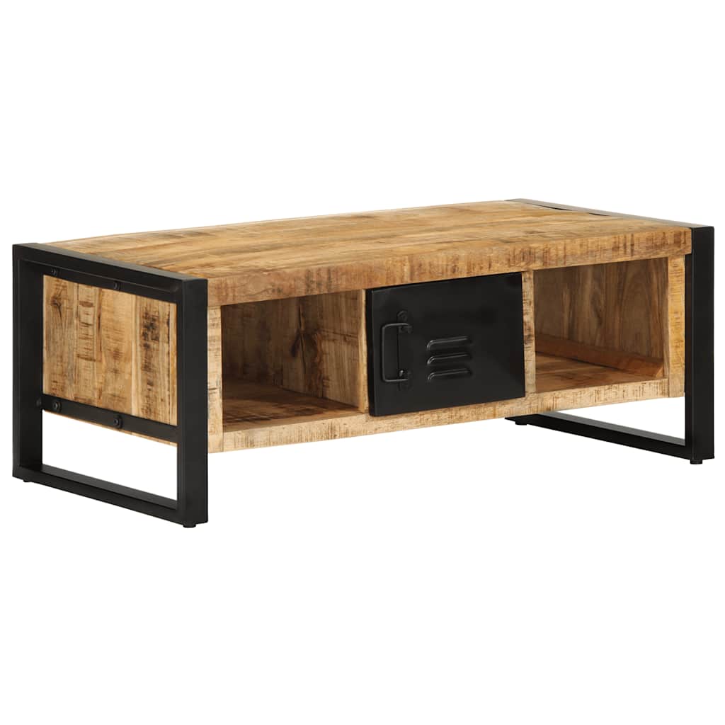 Table basse 90x50x36 cm bois de manguier massif brut - XIOS