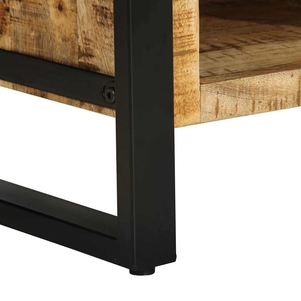 Table basse 90x50x36 cm bois de manguier massif brut - XIOS