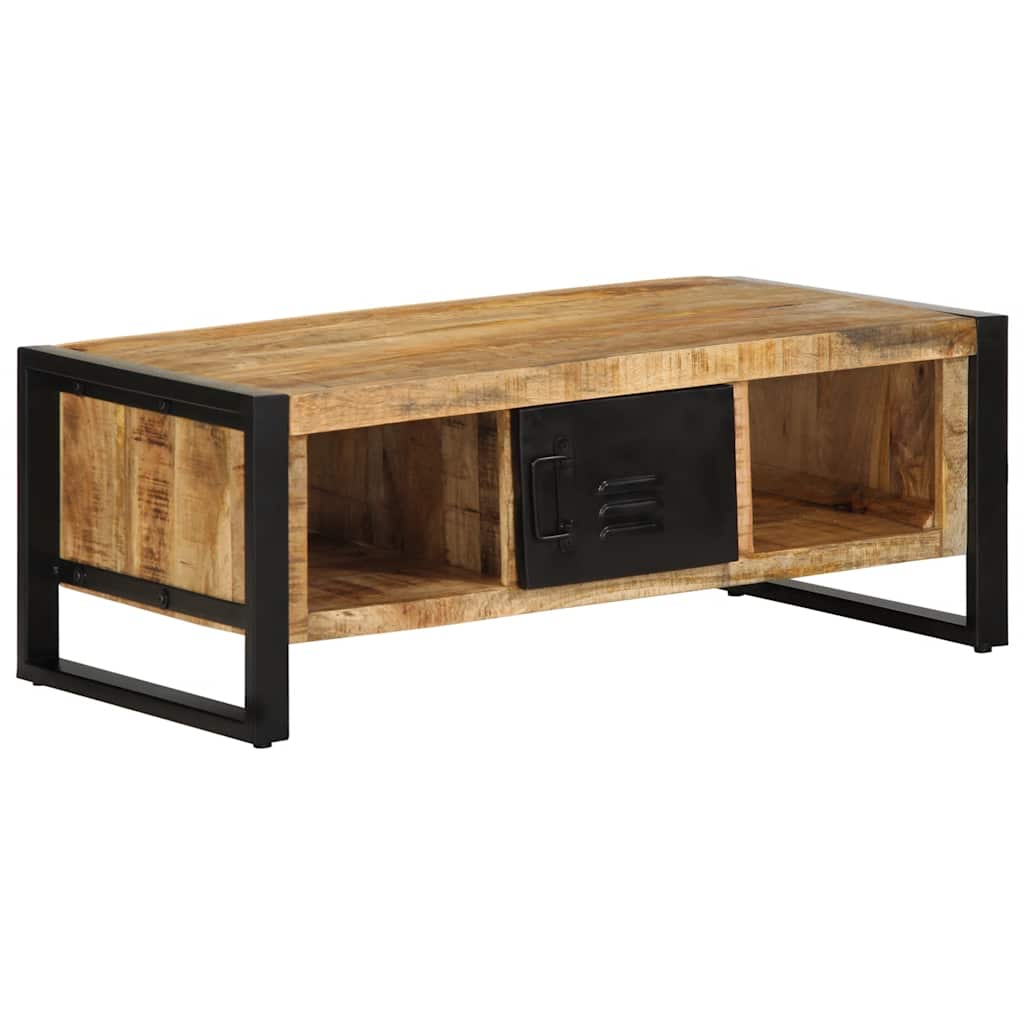 Table basse 90x50x36 cm bois de manguier massif brut - XIOS
